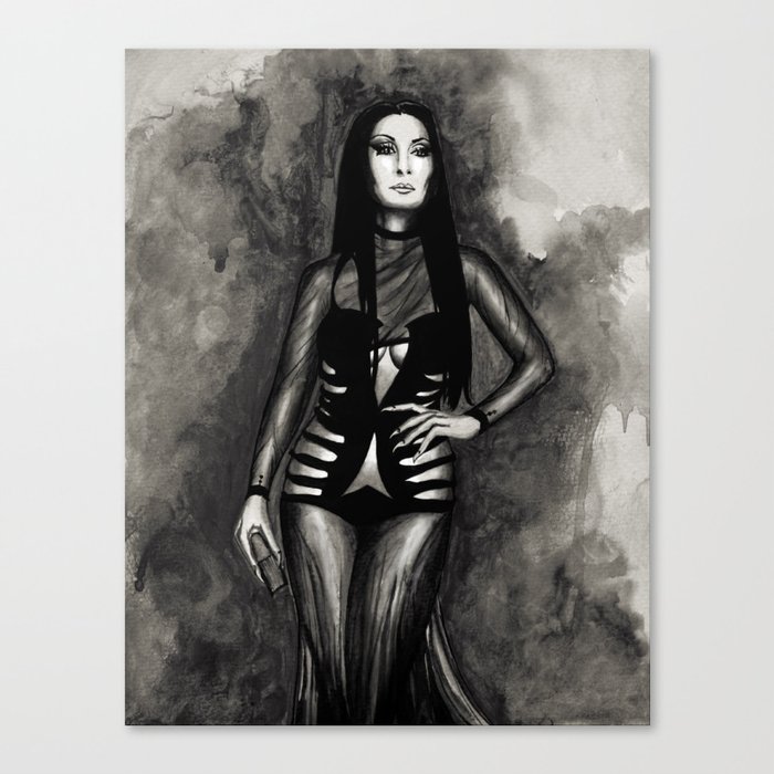 Morticia Addams Debut Canvas Print By Woodence Society6