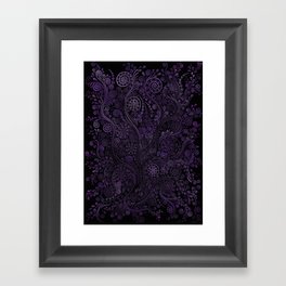 Violet 3D Psychedelic Ornaments Framed Art Print