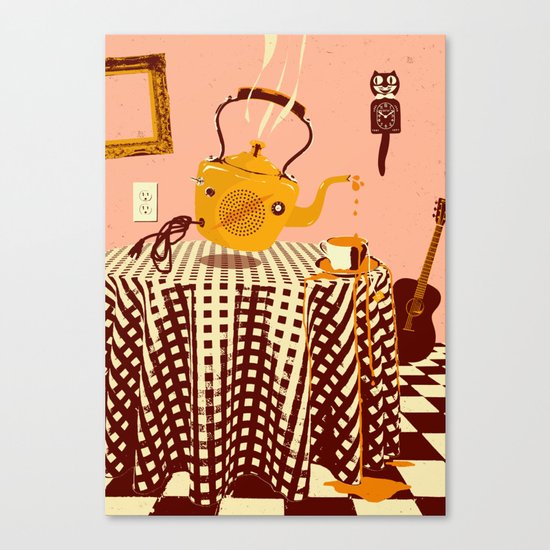 ORANGE TEA SPILL Canvas Print