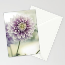 Pink Dahlia Flower Stationery Card