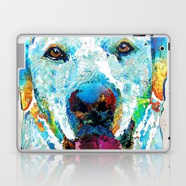 Colorful Labrador Retriever Dog Art - Happiness by Sharon Cummings Laptop Skin