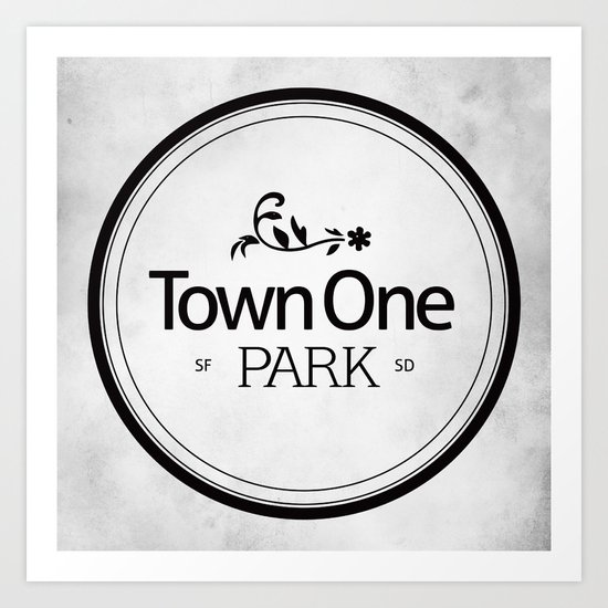 Town One Park Art Print