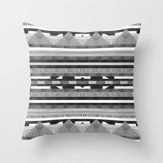 DG Aztec No.2 Monotone Throw Pillow