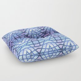 Lattice Pattern Ice Blue Floor Pillow