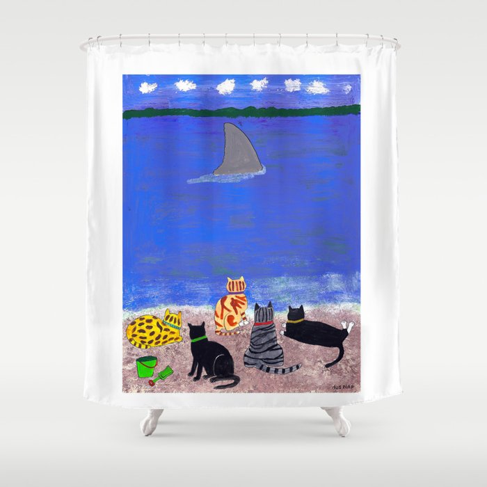 Cats on the Beach Shower Curtain