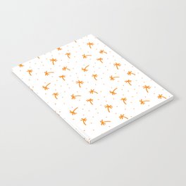 Orange Doodle Palm Tree Pattern Notebook