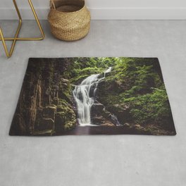 Wild Water - Landscape and Nature Photography Rug | Digital, Outdoors, Color, Forest, Nature, Rocks, Adventure, River, Green, High 