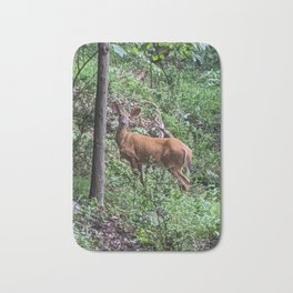 Deer in the Woods Bath Mat | Forest, Photo, Deer, Bambi, Trail, Statepark, Hiking, Woods, Outdoors, Newyork 