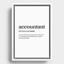Accountant Definition Framed Canvas