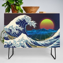 Synthwave Space #9: The Great Wave off Kanagawa Credenza