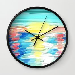 Sunset At Sea Wall Clock