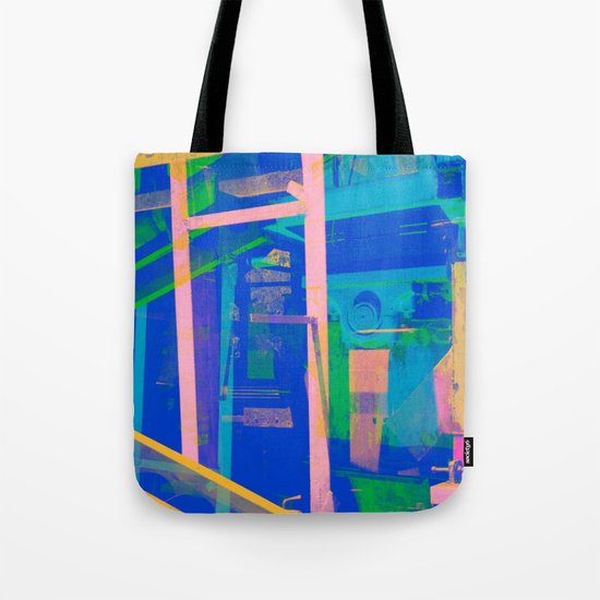 Industrial Abstract Blue 2 Tote Bag