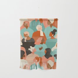 Female diverse faces of different ethnicity Wall Hanging