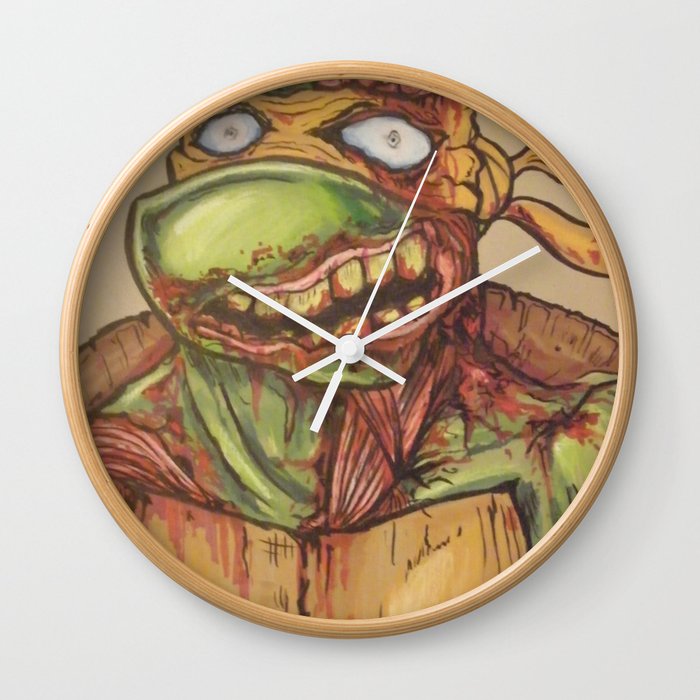zombie ninja turtle Wall Clock