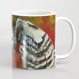 Autumn Flying Barred Owl Coffee Mug