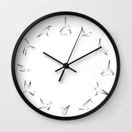 Pilates poses clock design Wall Clock