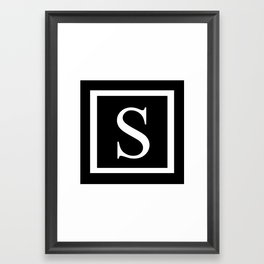 S Monogram Framed Art Print