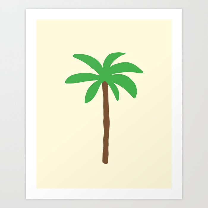 Palm tree drawing Art Print by tinygraphy | Society6