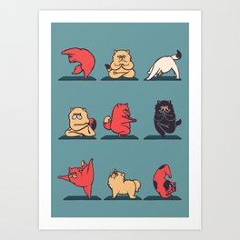 Cat Yoga Art Print Cat Yoga Art Print