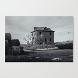Abandoned House in Crook, Colorado (Black and White) Canvas Print