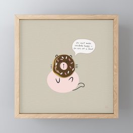 Donut worry Be happy Framed Mini Art Print