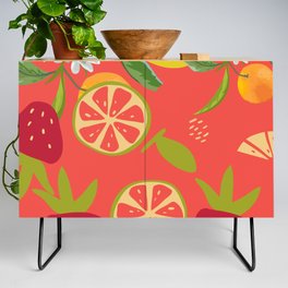 Summer Fruits And Flowers Credenza