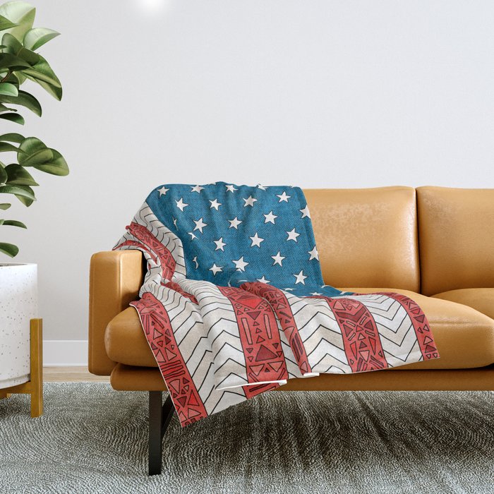 USA Throw Blanket by Bianca Green Society6