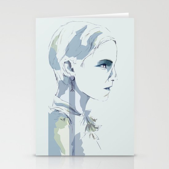 blue fish Stationery Cards