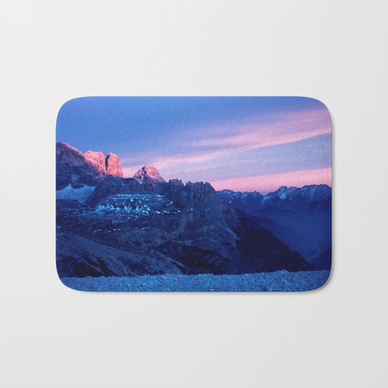 Romantic Sunset in the Snowy Mountains #2 #art #society6 Bath Mat