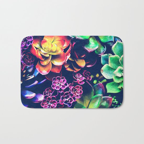 Colorful Plants Bath Mat