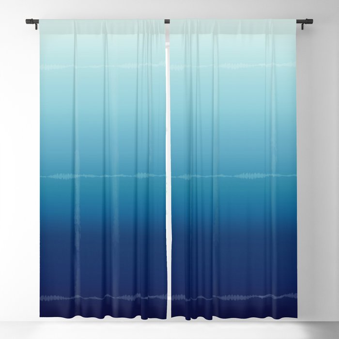 Watercolor blue light Blackout Curtain