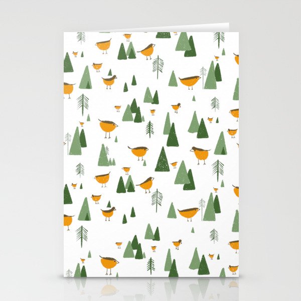 Forest&chicken pattern Stationery Cards