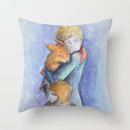 The little Prince and the fox Throw Pillow