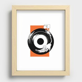 Vinyl Records Recessed Framed Print