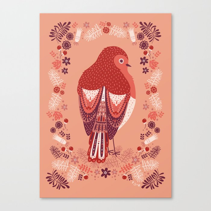 Petite Robin Red Breast Canvas Print