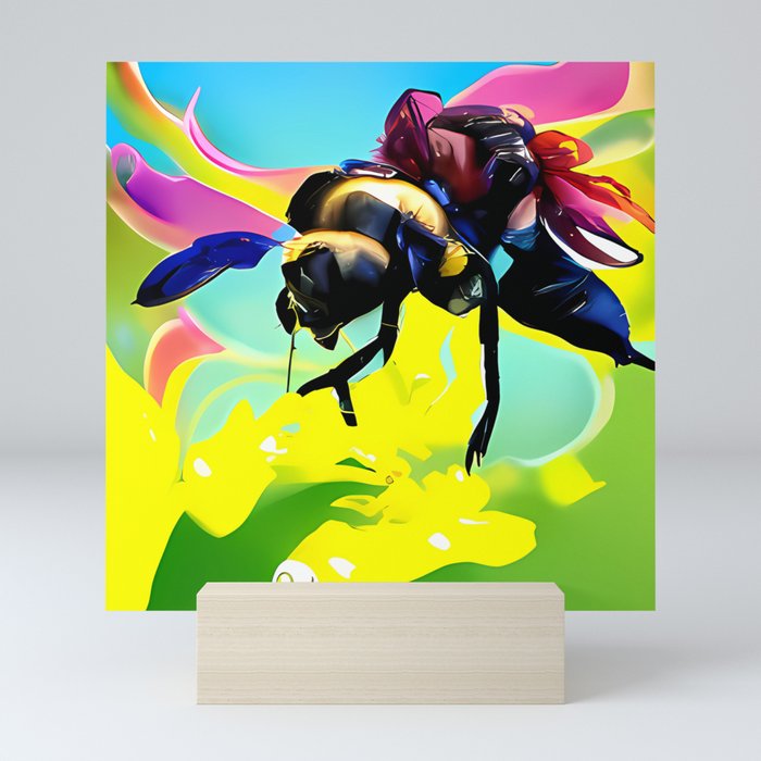 Abstract AI generative ART - Pollinate 9 Mini Art Print