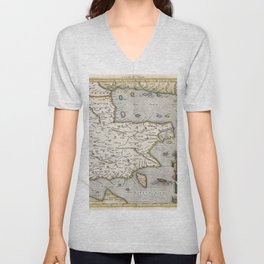 Middle East-Mercator-1584 Vintage pictorial map V Neck T Shirt