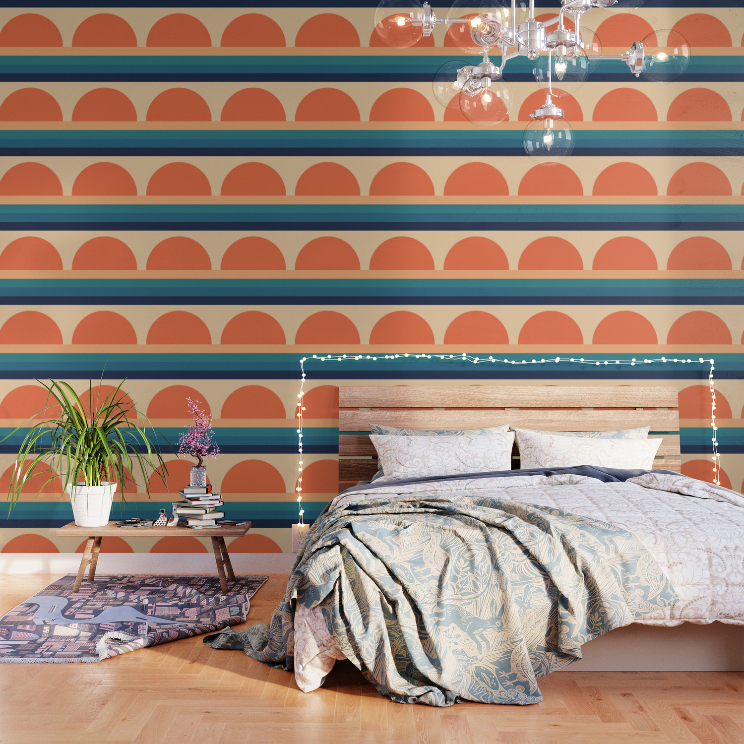70 S Retro Sunset Wallpaper By Colourpoems Society6