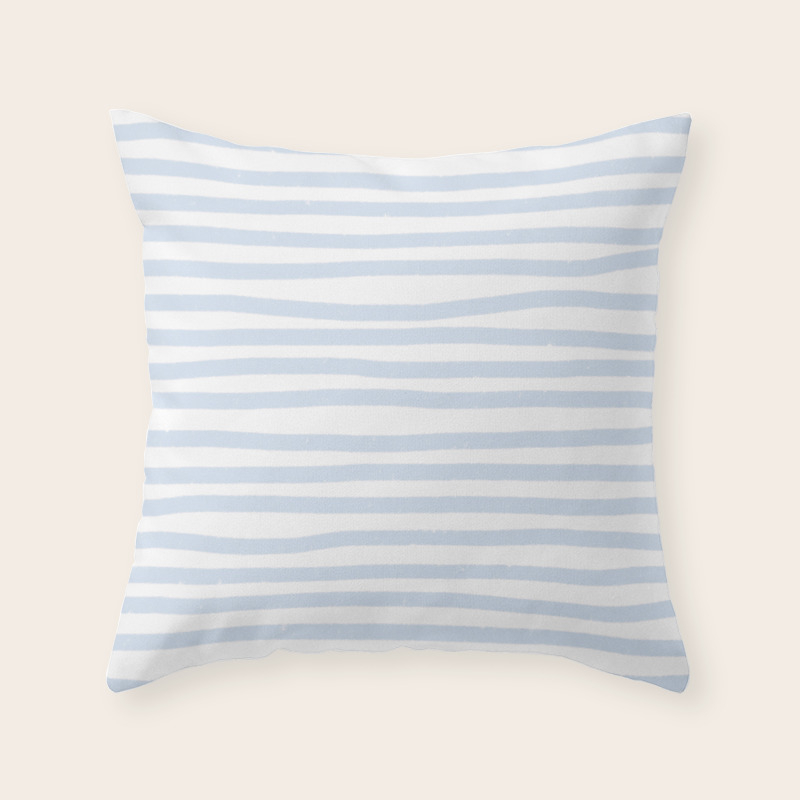 blue stripe throw pillow