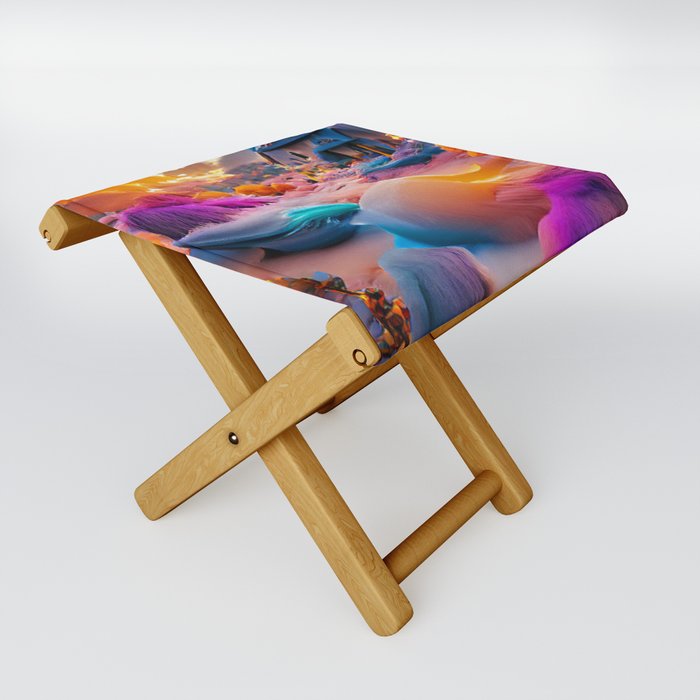House and colors Folding Stool
