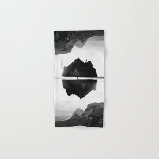 Black and White Isolation Island Hand & Bath Towel