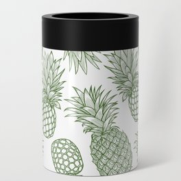 Fresh Pineapples White & Green Can Cooler