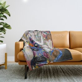 Gustav Klimt Die Jungfrauen The Maiden Throw Blanket
