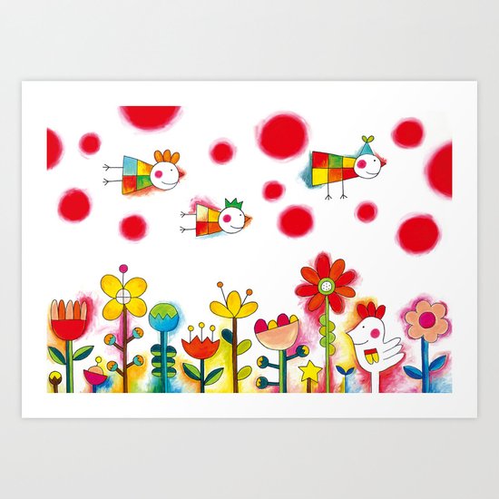 Flower Garden Art Print