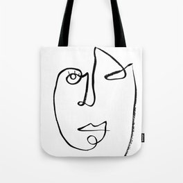 Abstract Face Tote Bag