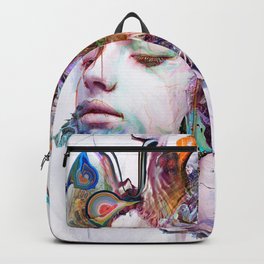 Echo Dissolve Backpack | Pattern, Painting, Ink, Beauty, Love, Pop Art, Spiritual, 3D, Street Art, Coral 