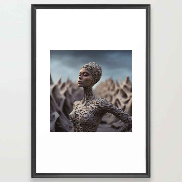 Instagram Model in Clay Framed Art Print