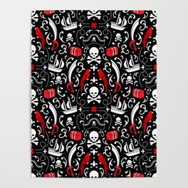 A Pirate's Life Damask Poster