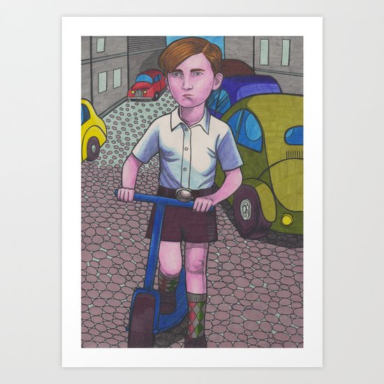 Scooter Boy Art Print