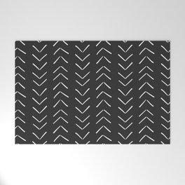 Boho Big Arrows in Black and White Welcome Mat